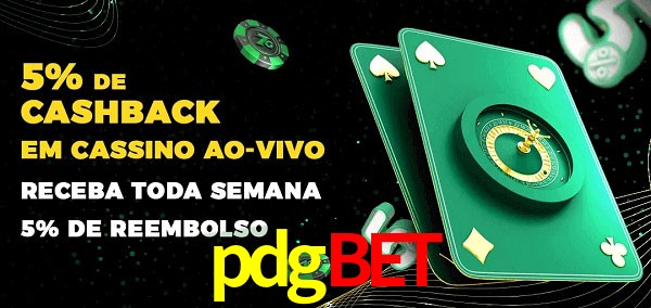 Promoções do cassino ao Vivo pdgbet